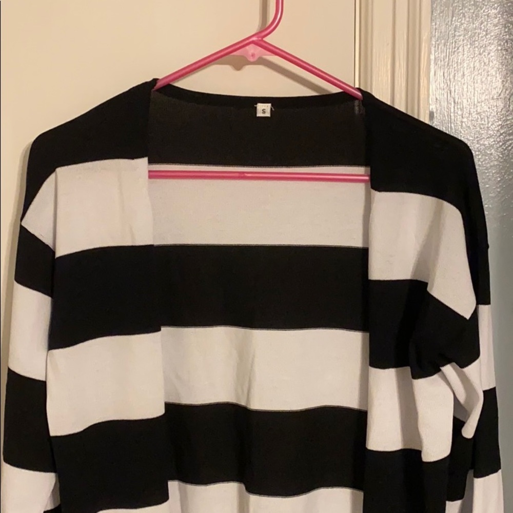 Long striped cardigan